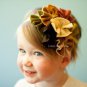 GOLD/WHITE w/LACE #12 COTTON HEADBAND BABY GIRL HAIR BOW GERBER FLOWER DAISY