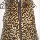 Gap Leopard Faux Fur Reversible Vest L