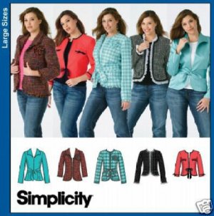 SIMPLICITY 4509 WOMENS LINED JACKETS 18W-24W