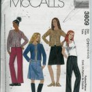 McCALL'S 3809 CARDIGAN, PANTS, SKIRT 7-12