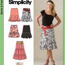 SIMPLICITY 3881 BY KAREN Z MISSES SKIRTS & BELT 14-22