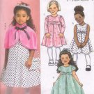 BUTTERICK 4680 GIRLSUNDAY DRESS AND CAPELET,  SIZE 2-5