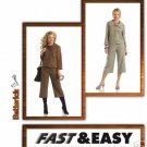 BUTTERICK 4934 FAST & EASY MISSES JACKET & GAUCHOS 8-14
