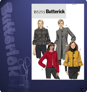 BUTTERICK 5253 EASY MISSES JACKETS 8-14