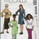 McCALL'S 4506 GIRLS TOPS, DRESS, SKIRT & PANTS 7-12