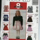 McCALL'S 9142 GIRLS PARTY DRESS 8 GREAT LOOKS 6-8