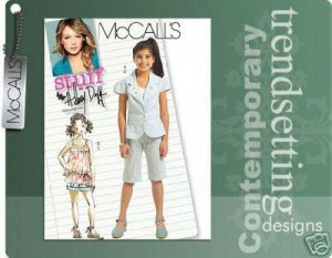McCALL'S 5376 HILARY DUFF JACKET, TOP, SHORTS & CAPRIS