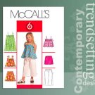 McCALL'S 5611 GIRLS TOPS, DRESS, SKIRT, SHORTS & PANTS
