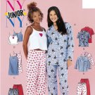 McCALL'S 3432 NY JUNIORS PAJAMAS, NIGHTGOWN 3/4-9/10