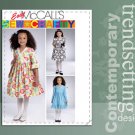 McCALL'S 5966 SEW CRAFTY GIRLS LINED DRESSES 6-8