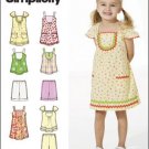 SIMPLICITY 2908 GIRLS DRESS, TOP & SHORTS 3-8