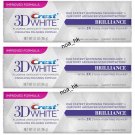 3X Crest 3D White Brilliance Enamel Safe Teeth Whitening Toothpaste 116g