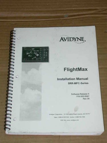 Avidyne Flightmax 5RR-MFC Installation manual 750