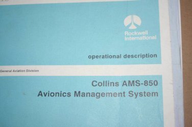 Rockwell Collins AMS-850 Avionics Management System Operational manual
