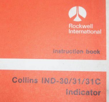 Rockwell Collins IND-30/31/31C Indicator Instruction Book manual