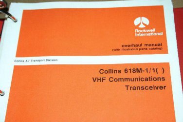 Rockwell Collins 618M-1/1 VHF Comm Transceiver Overhaul manual