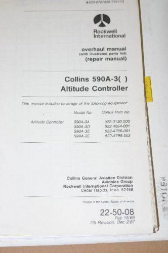 Rockwell Collins 590A-3A, 3D,3E Altitude controller Overhaul Repair manual