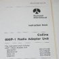 Rockwell Collins 899P Radio Adapter unit Instruction manual