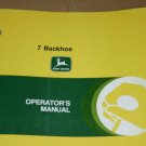 JD John Deere 7 Backhoe Operator's Manual