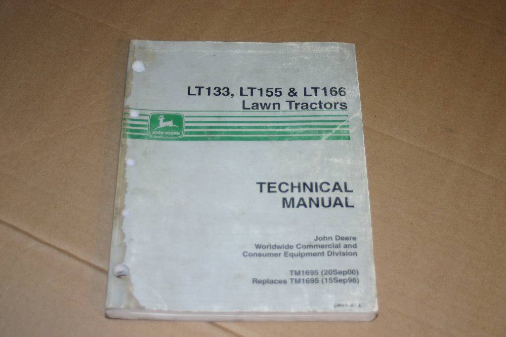 JD John Deere LT133, LT155, LT166 Lawn Technical Manual