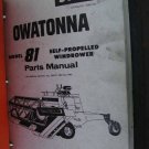 OWATONNA 81 Self Propelled Windrower parts catalog