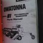 OWATONNA 81 Self Propelled Windrower parts catalog