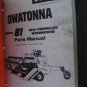 OWATONNA 81 Self Propelled Windrower parts catalog