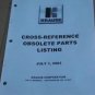 Krause Cross-Reference Obsolete Parts list Catalog
