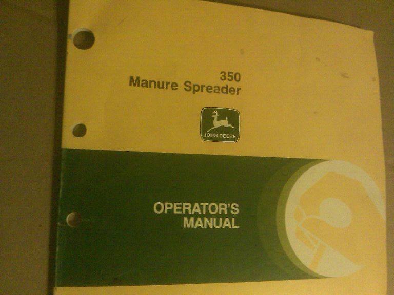JD John Deere 350 Manure Spreader Operators Manual