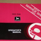 JD John Deere 1635 disk Operators Manual
