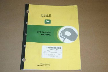 JD John Deere 34 40 Spreader Operators Manual