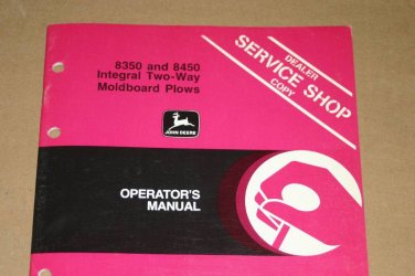 JD John Deere 8350,8450 Moldboard Plow Operators Manual
