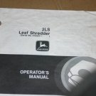 JD John Deere 2LS Leaf Shredder Operators Manual