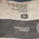 JD John Deere 38" Mid Rotary Mower 116 Operators Manual
