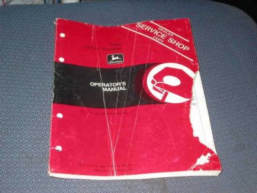 JD John Deere 7440 Cotton Stipper Operators Manual
