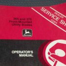 JD John Deere 365 375 Utility Blades Operators Manual