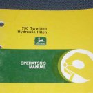 JD John Deere 750 Two Hydraulic Hitch Operators Manual