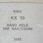 Bendix King KX99 VHFNAV/COMM Handheld  Maintenance/Install Manual KX-99