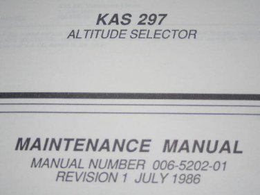 Bendix King KAS-297 Altitude selector Maintenance Manual 006-0502-01 KAS297