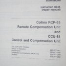 Rockwell Collins RCP/CCU-65 Remote Control Compensation Instruction manual Book