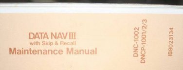 Sperry Data Nav III DNC1002/DNCP1001/2/3 maint manual Honeywell IB8023134