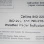 Rockwell Collins IND-220/270/270A Radar Indicator Instruction/Repair manual