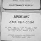 Bendix King KMA-24H-50/54 Audio Panel Install/maintenance/overhaul manual