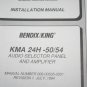 Bendix King KMA-24H-50/54 Audio Panel Install/maintenance/overhaul manual