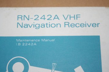 BENDIX KING RN-242A VHF NAV RECEIVER MAINTENANCE MANUAL IB2242A