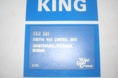 Allied Bendix King KCU-561 Digital NAV Control unit maintenance manual KCU561