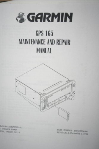 Garmin GPS165 GPS-165 Navigator Maintenance/Repair manual