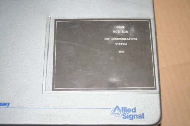 Bendix King VCS-40A VHF COMM system Transponder Installation/Maintenance manual