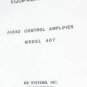DB systems 407 Audio control amplifier Equipment+Repair manual