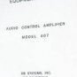 DB systems 407 Audio control amplifier Equipment+Repair manual